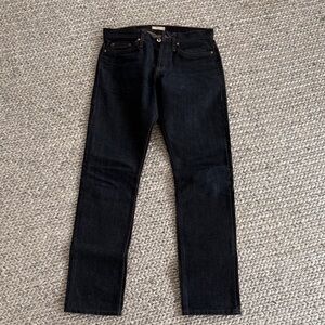 Men's Classic Dark Denim Straight Jeans